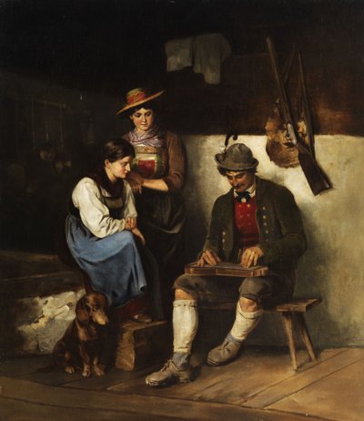 The Zither Player by Franz Defregger